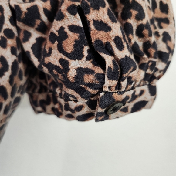 Marissa Webb Diane Canvas Leopard Print Top - Picture 4 of 13